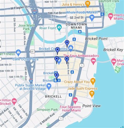 brickell avenue miami map.